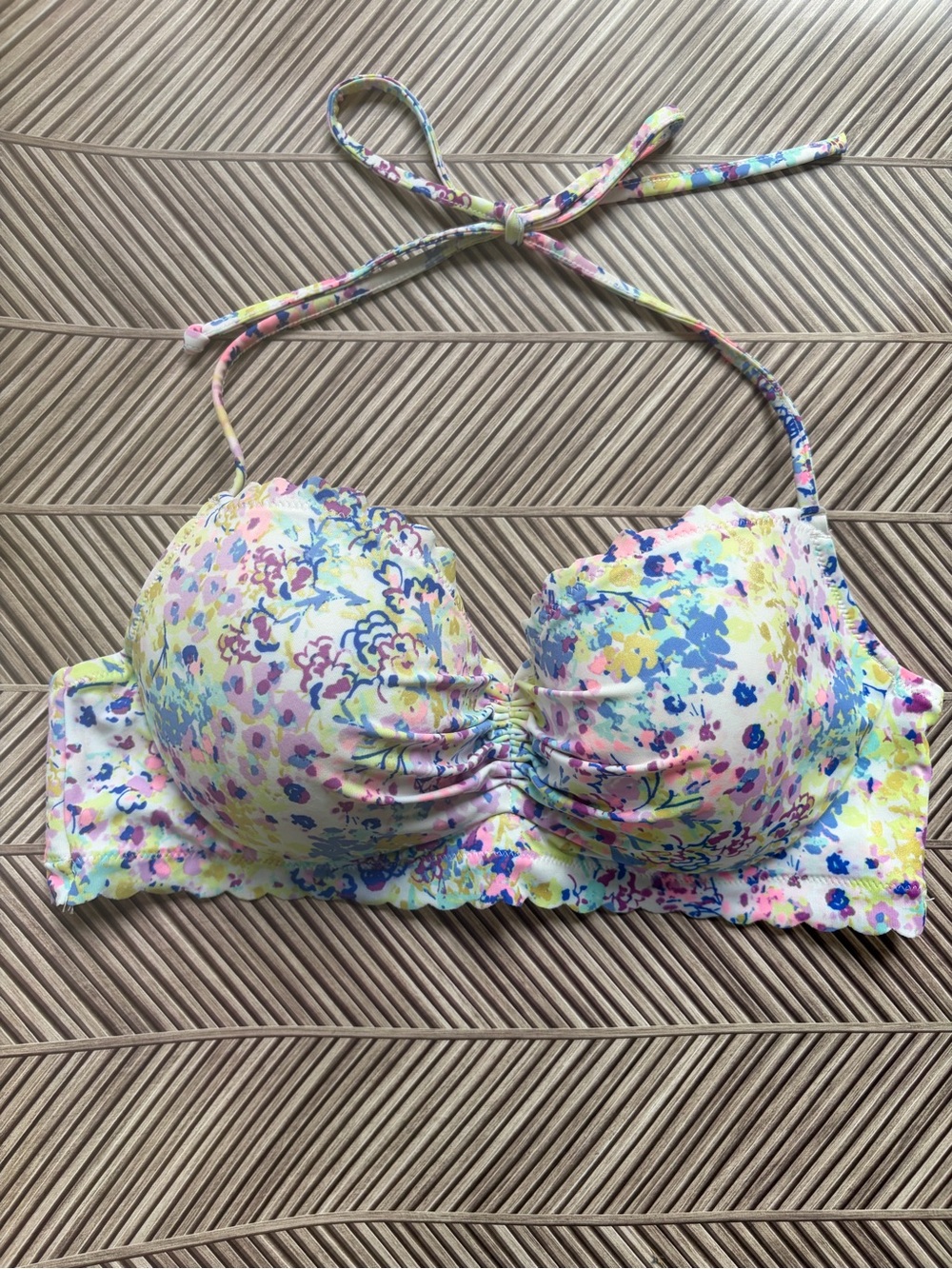 Victoria's Secret Pastel Floral Push-Up Bikini Top